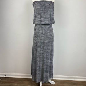 Cynthia Rowley Strapless Maxi Dress Beach Cover Up Black & White Stripe Small